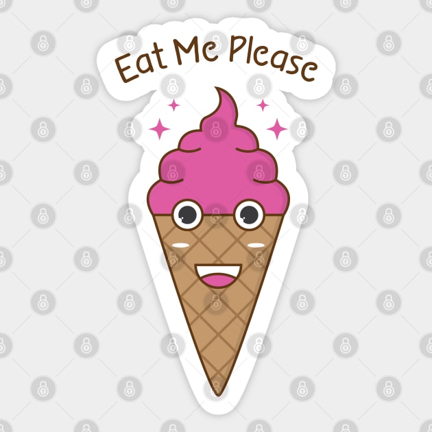 cute ice cream cone Sticker by amindachoirun